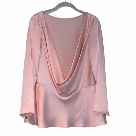 Jason Wu Blush crepe back satin long sleeve SZ M - Picture 5 of 11
